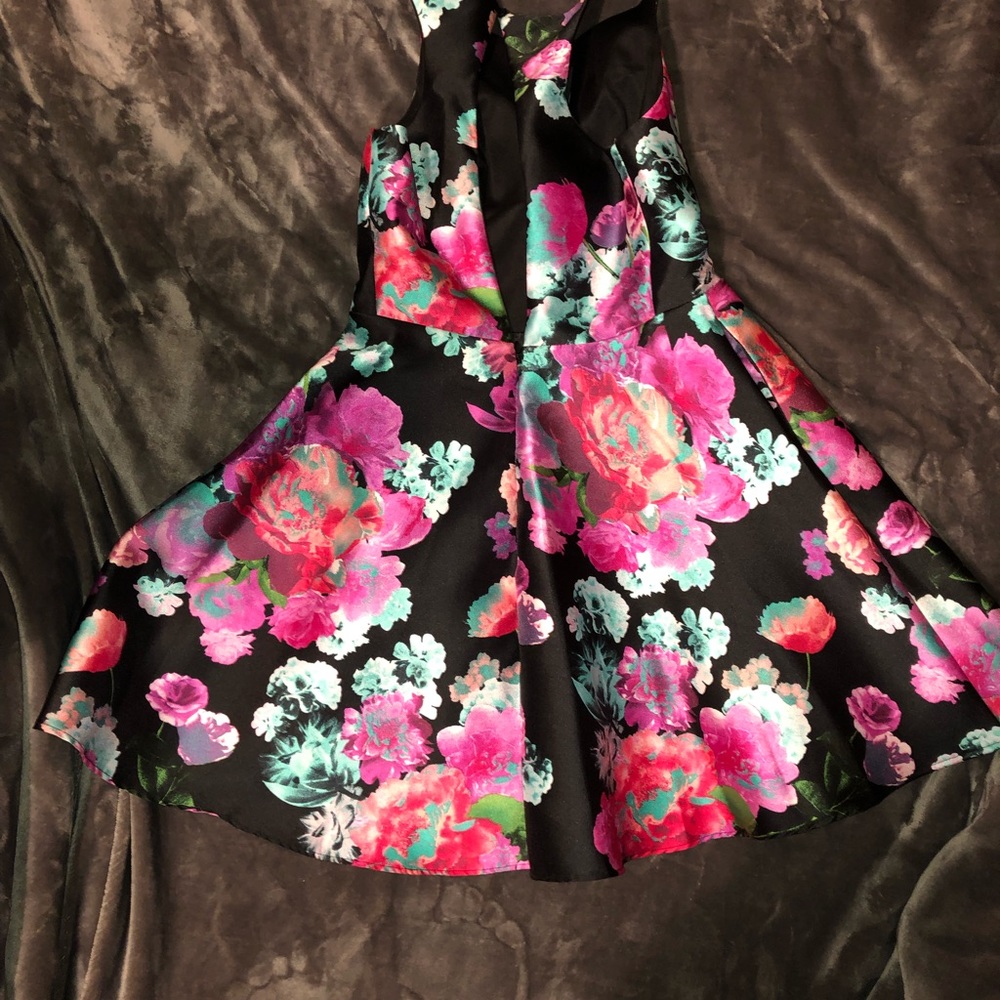 Nordstrom Satin Floral Dress